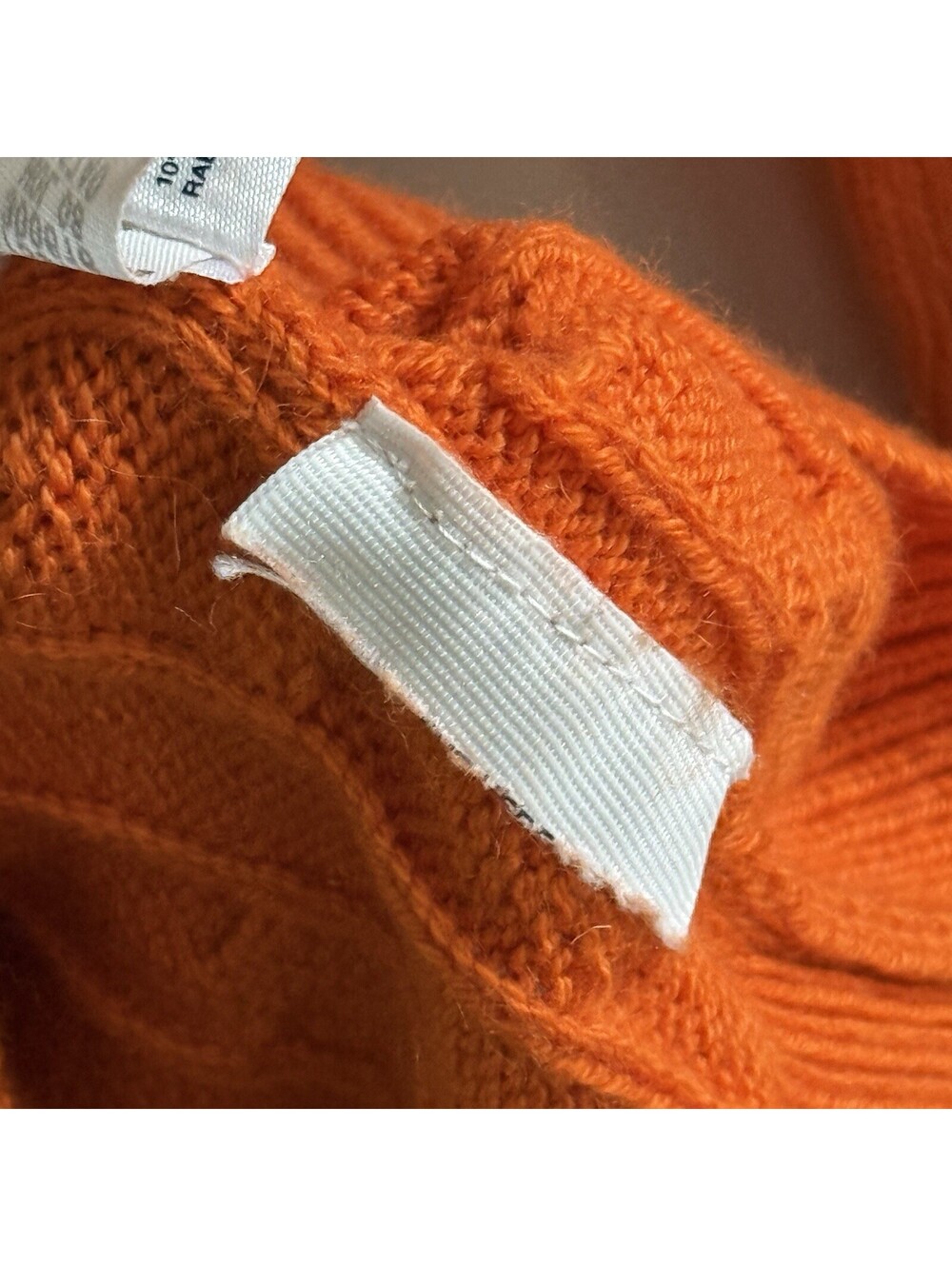 Gap Womens S Orange Cable Knit Crew Neck Long Sleeve Pullover Sweater - Picture 7 of 8